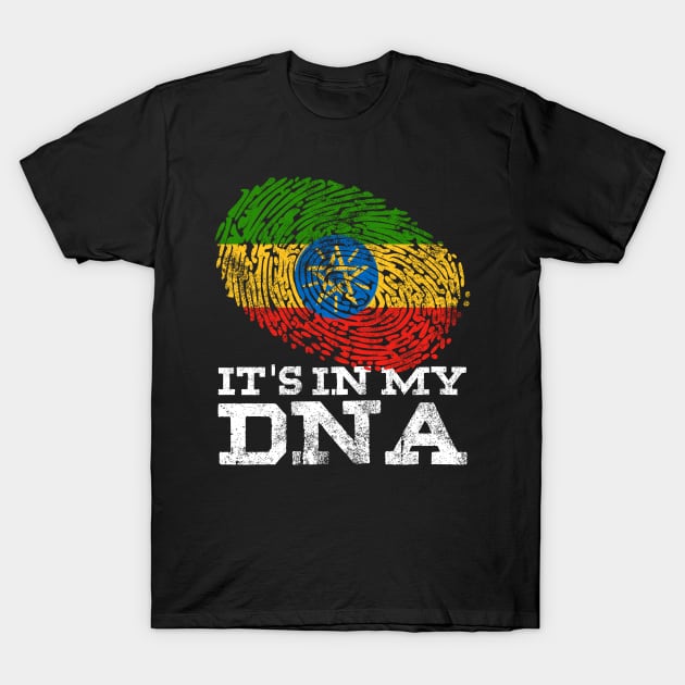 It's In My DNA Ethiopian Gifts Horn of Africa Ethiopia Flag T-Shirt by Smoothbeats